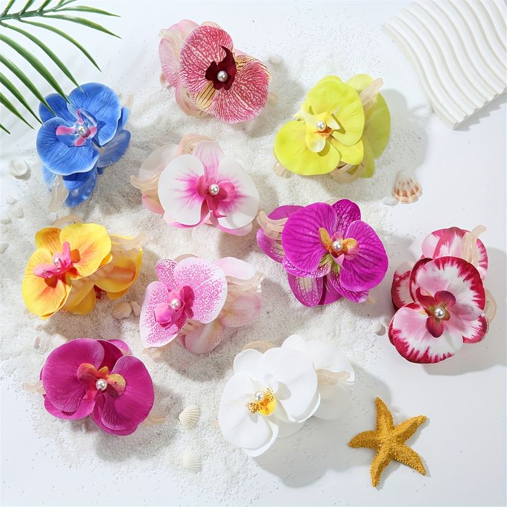 Orchid Flower Hair Claw