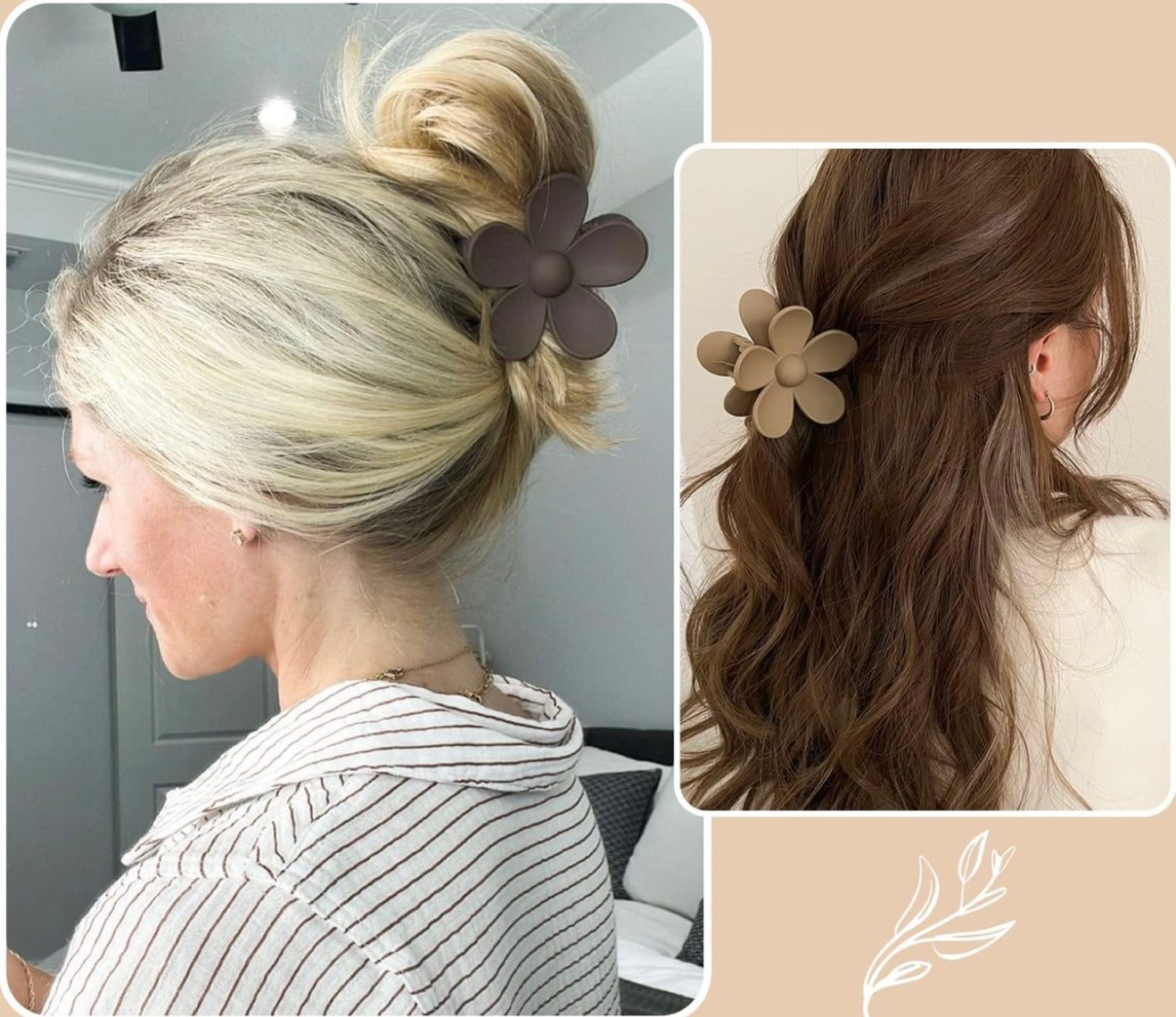 Daisy Flower Hair Clips