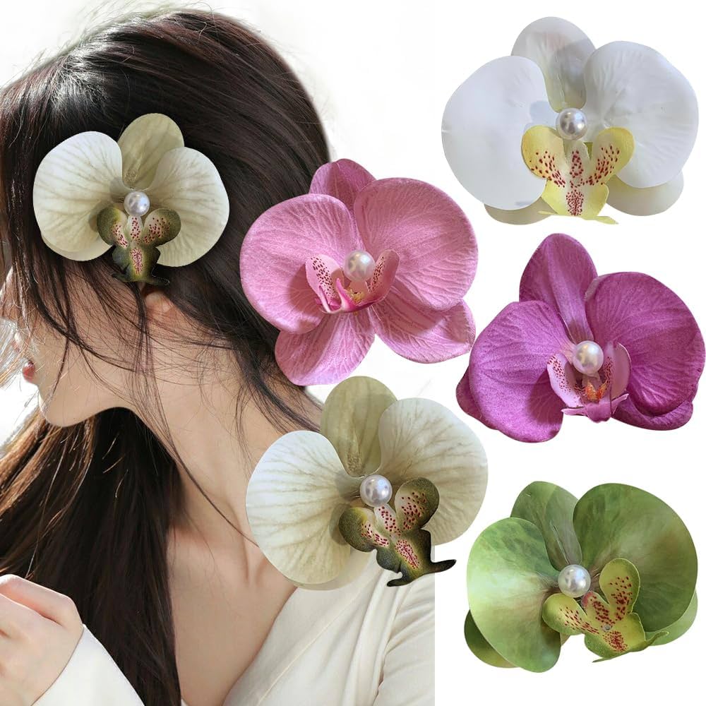 Pearl Orchid Butterfly Hair Pin