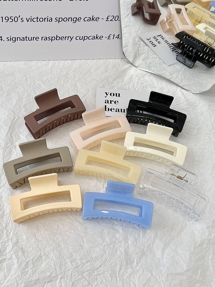 Jumbo Glossy Square Claw Clip