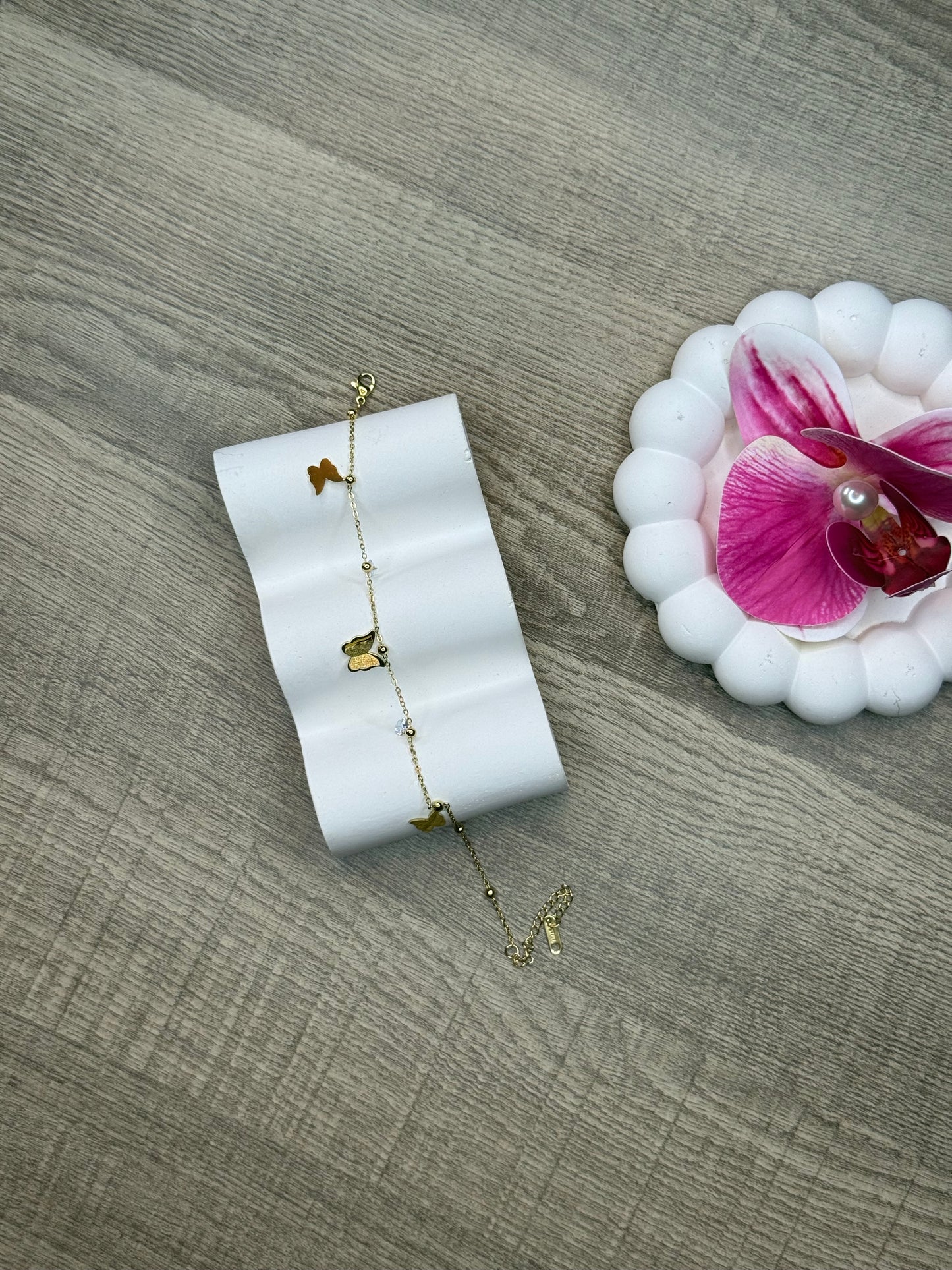 Crystal Butterfly Anklet