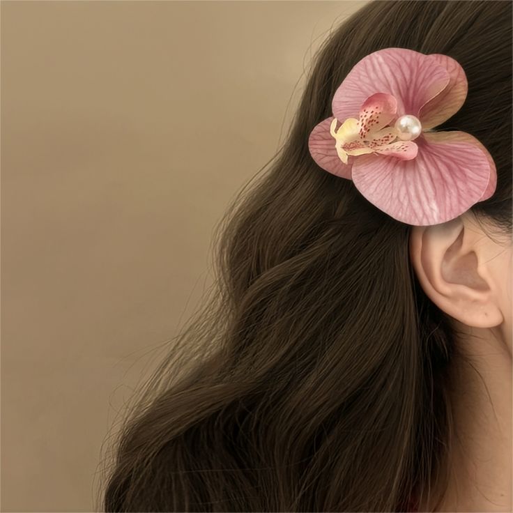 Pearl Orchid Butterfly Hair Pin