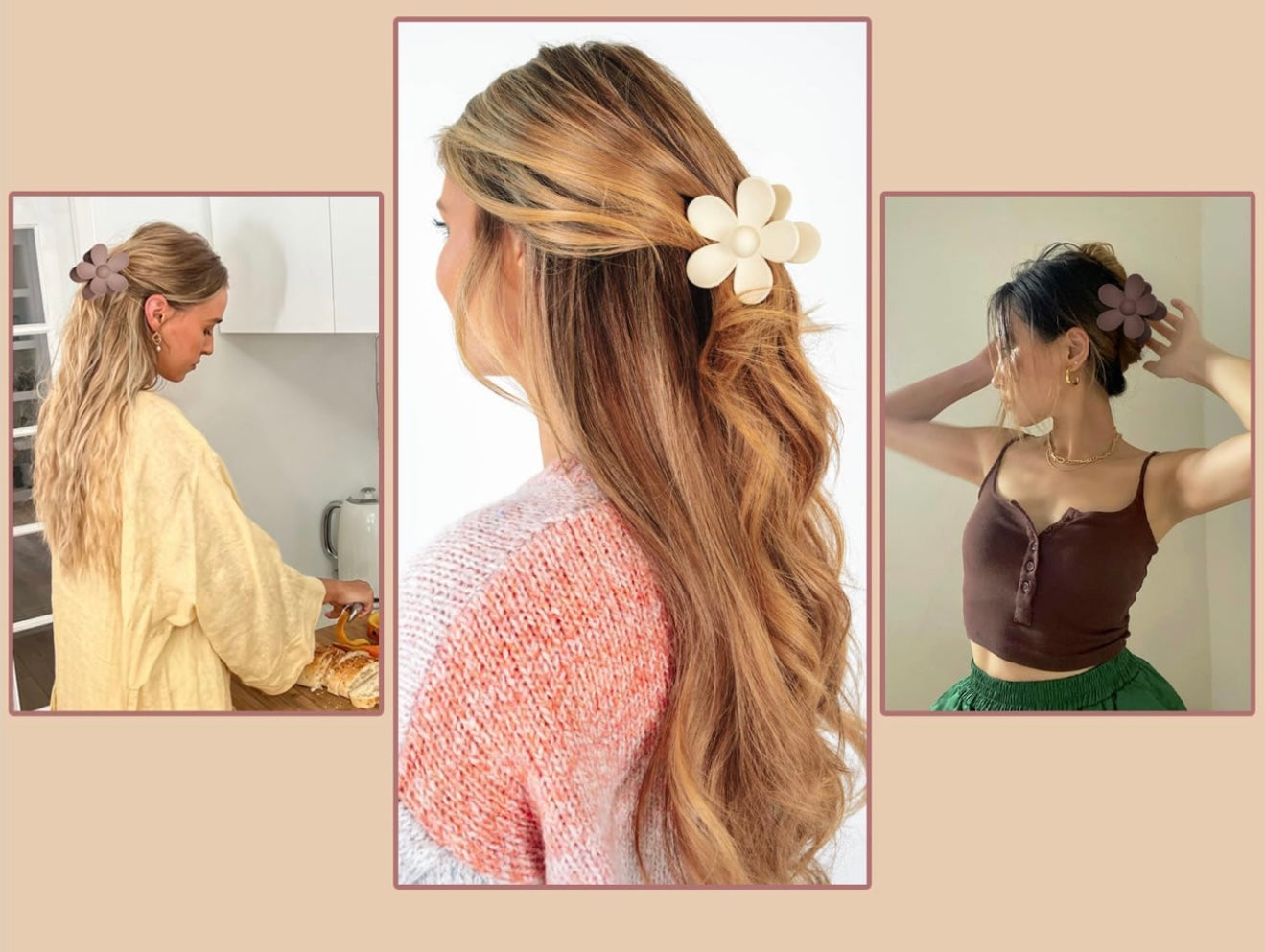 Daisy Flower Hair Clips