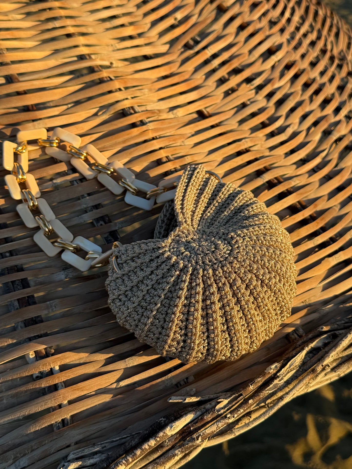 Beige Shell Bag