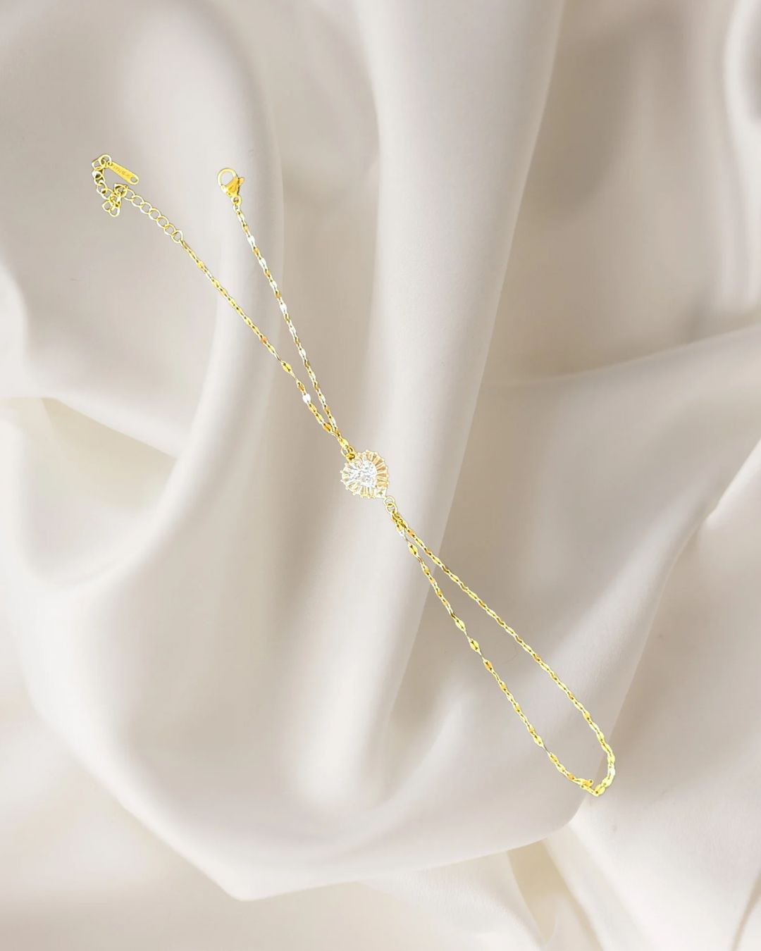Stone Heart Hand Chain