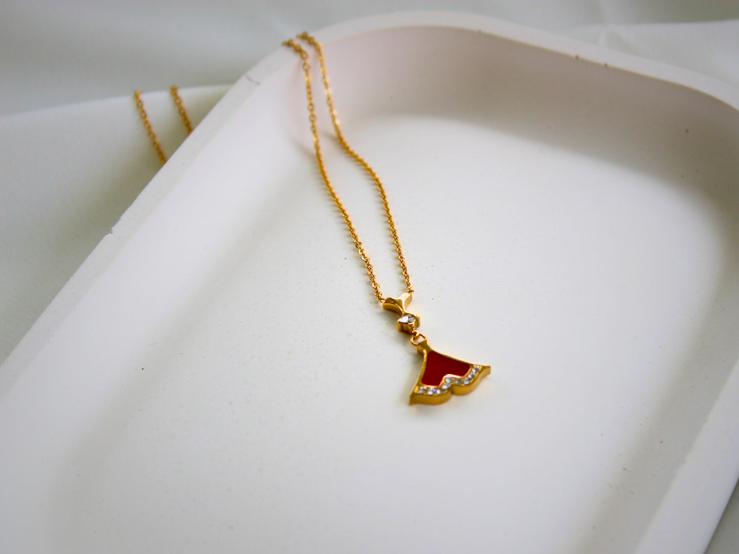 Red Fishtail Necklace