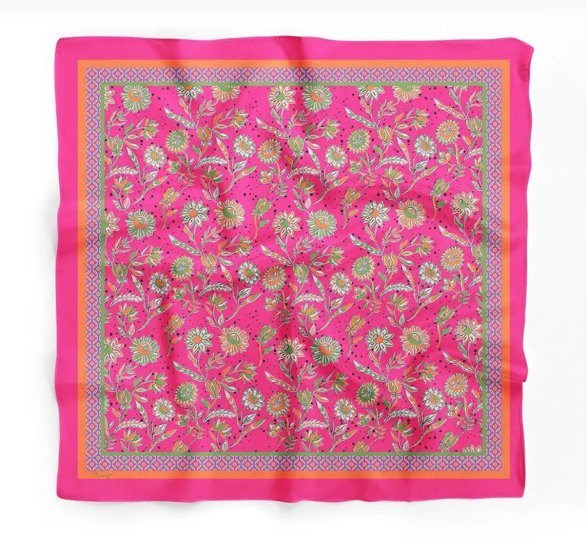 Pink Floral Scarf