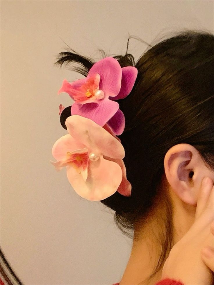 Orchid Flower Hair Claw