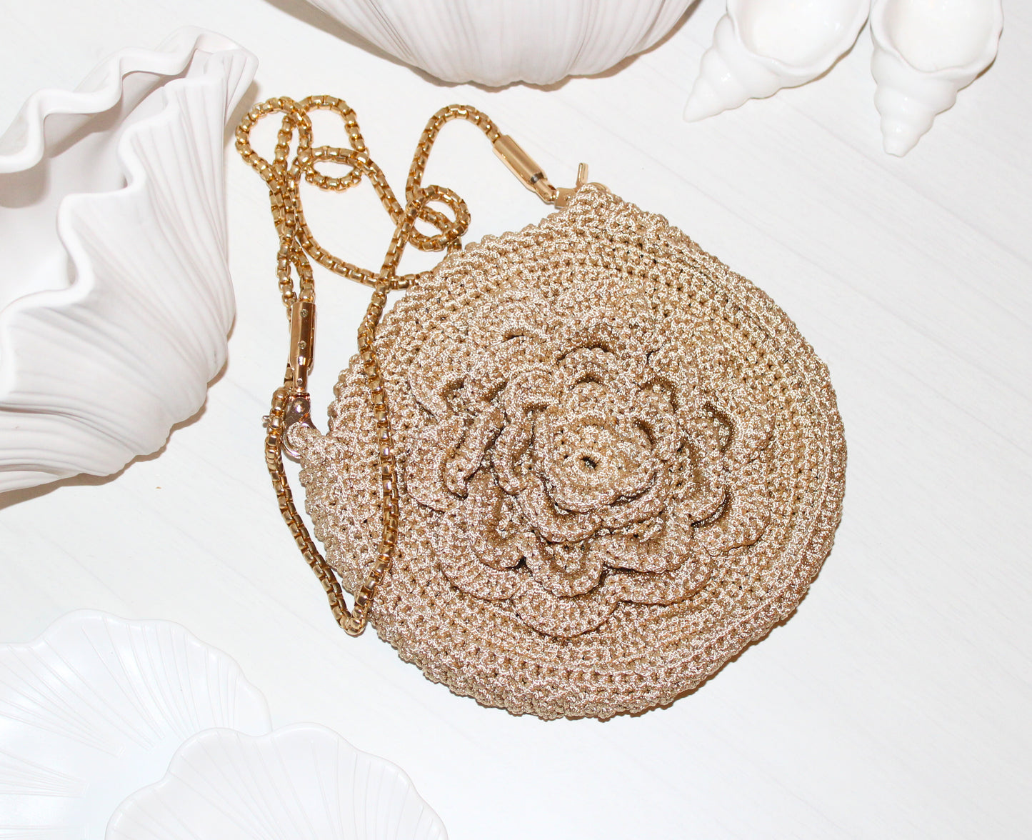 Flower Macrame Handcrafted Bag