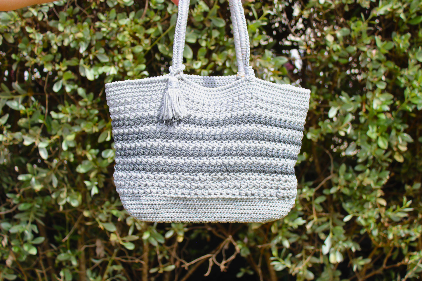 Calcutta Grey Two-toned Handmade Bag