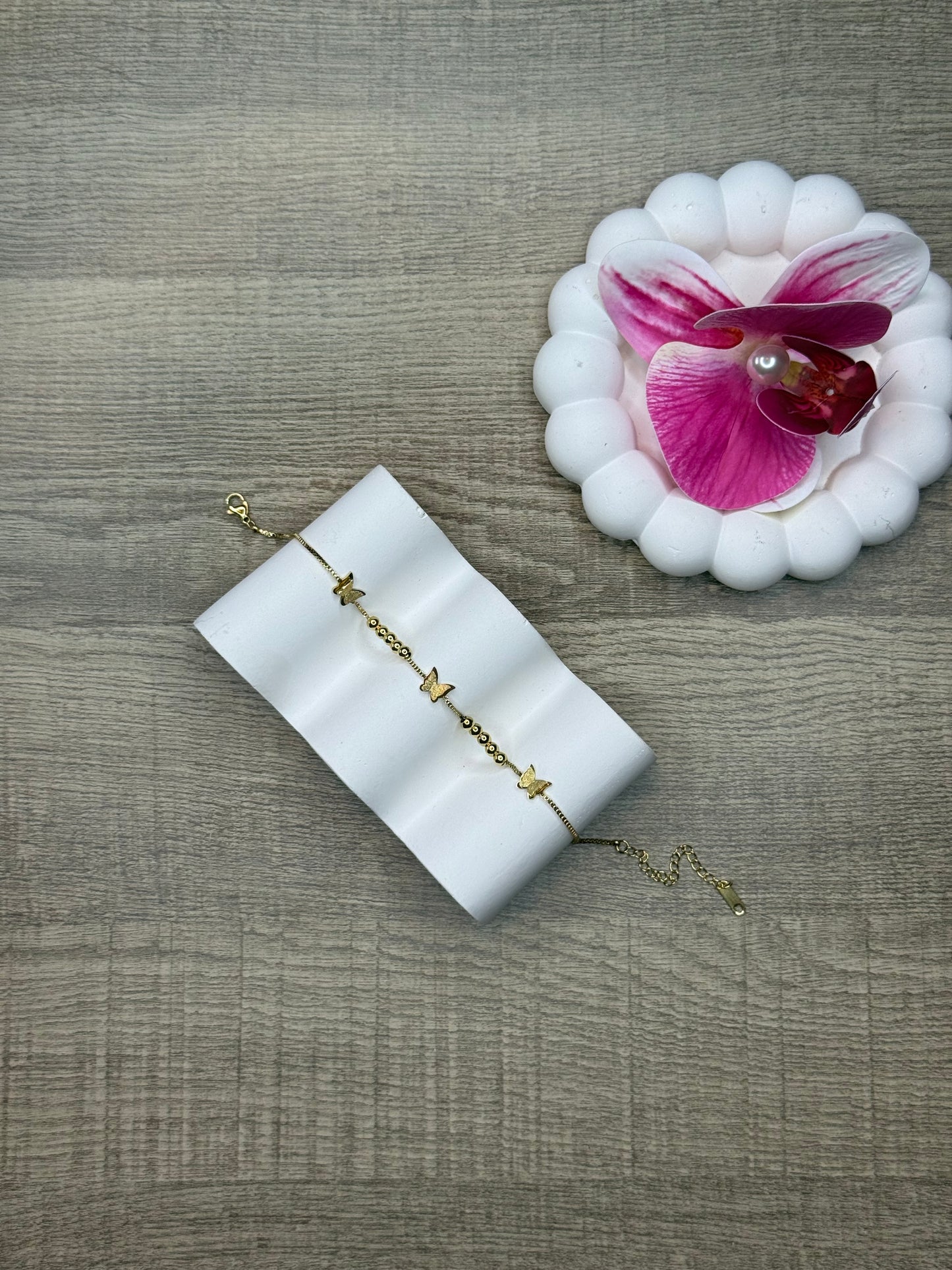 Triple Butterfly Anklet