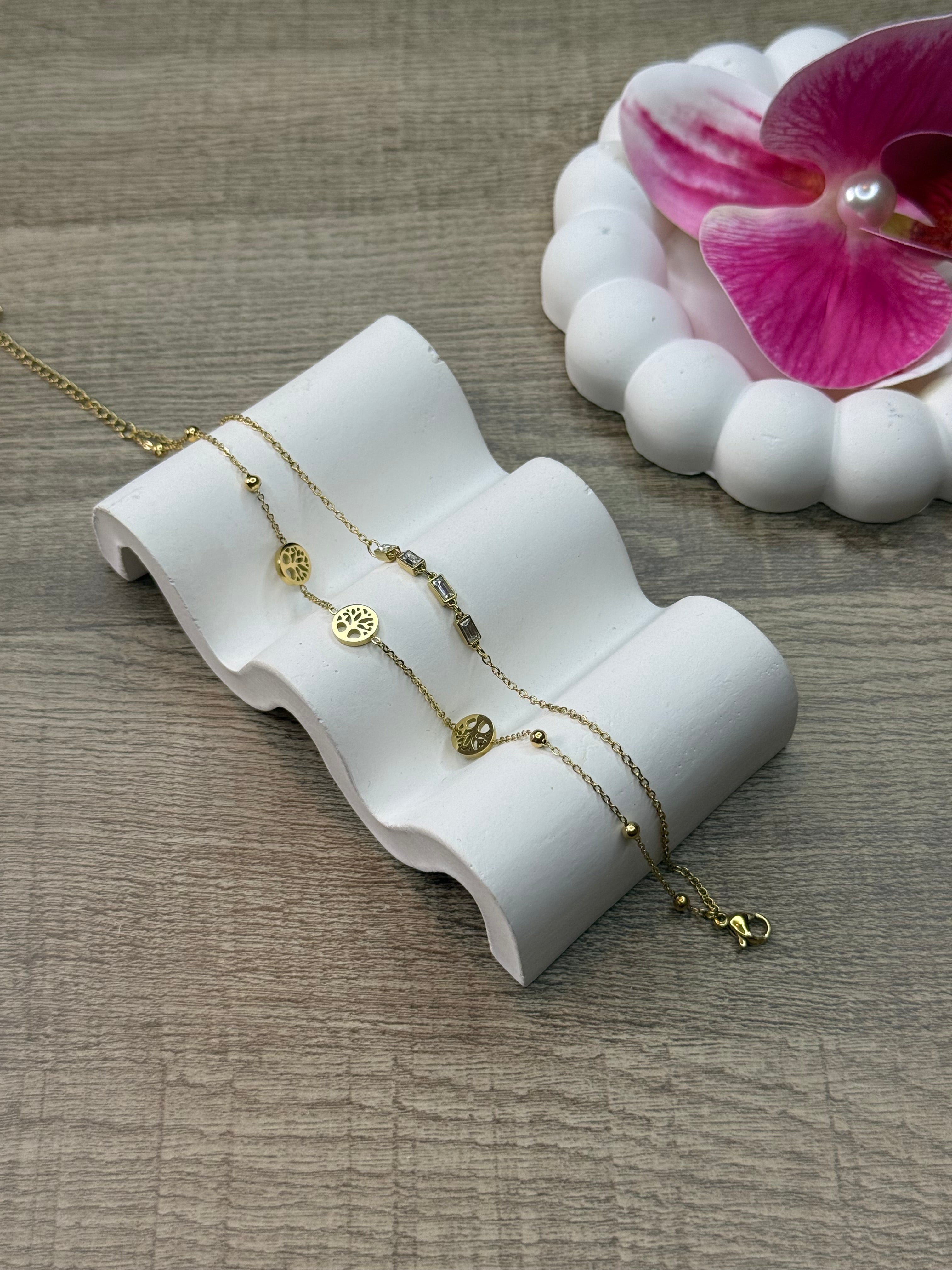 Golden Tree Anklet
