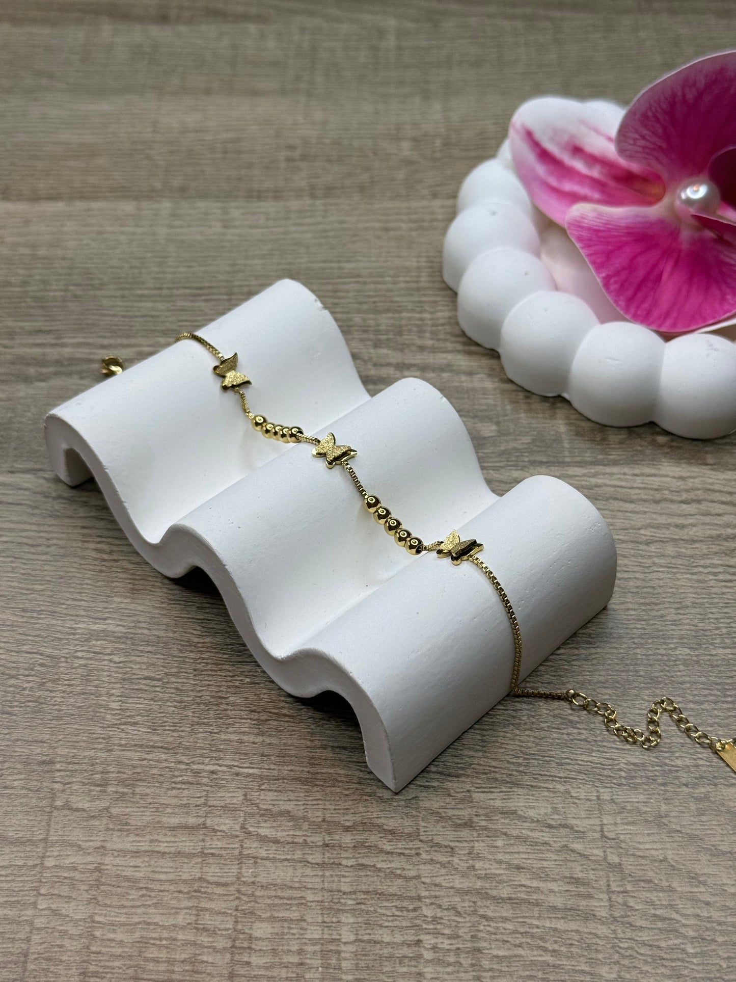 Triple Butterfly Anklet