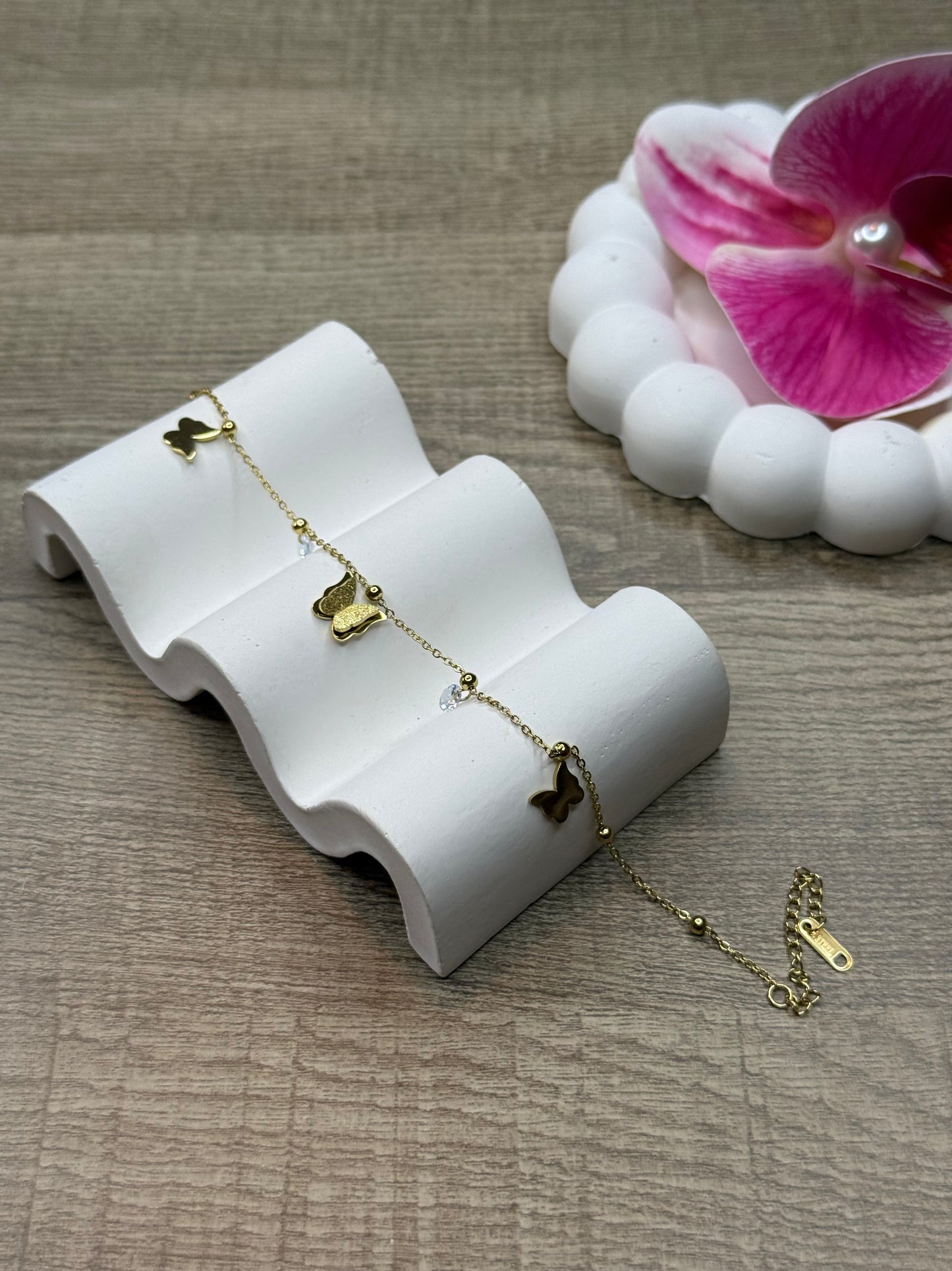 Crystal Butterfly Anklet