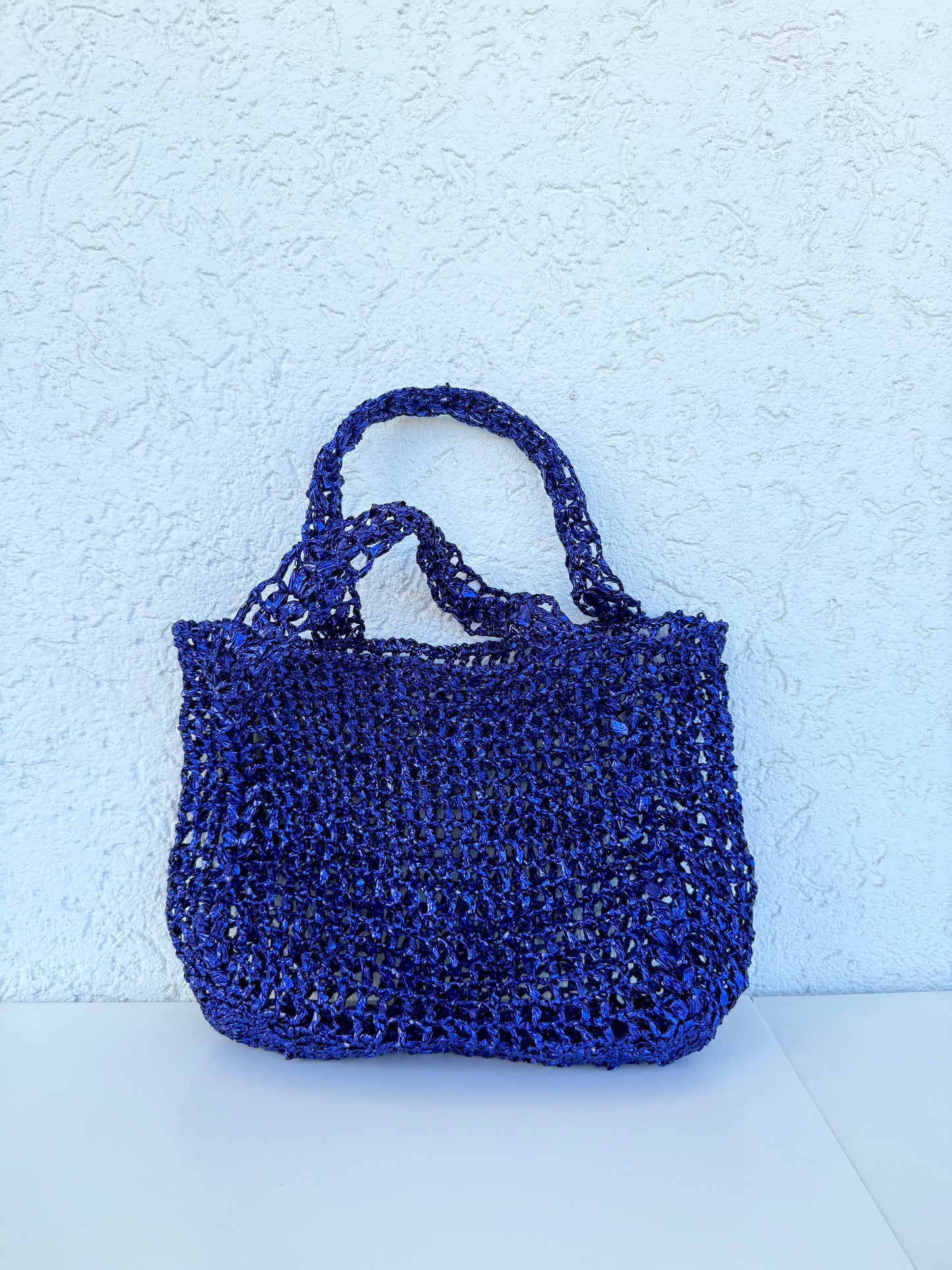 Amethyst Raffia Bag