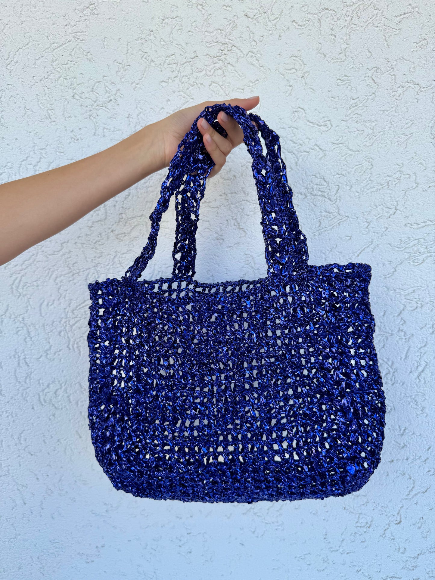 Amethyst Raffia Bag