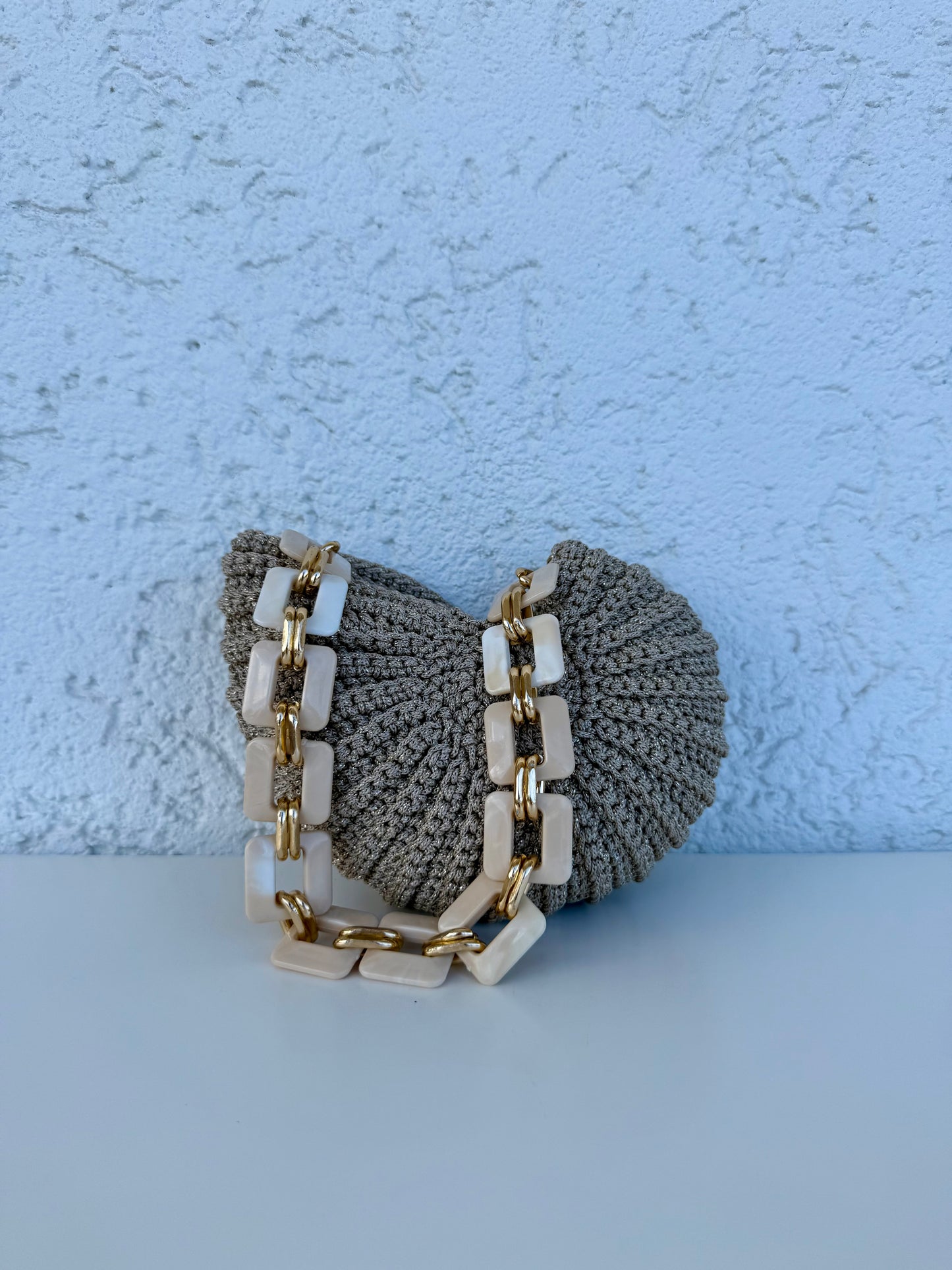 Beige Shell Bag