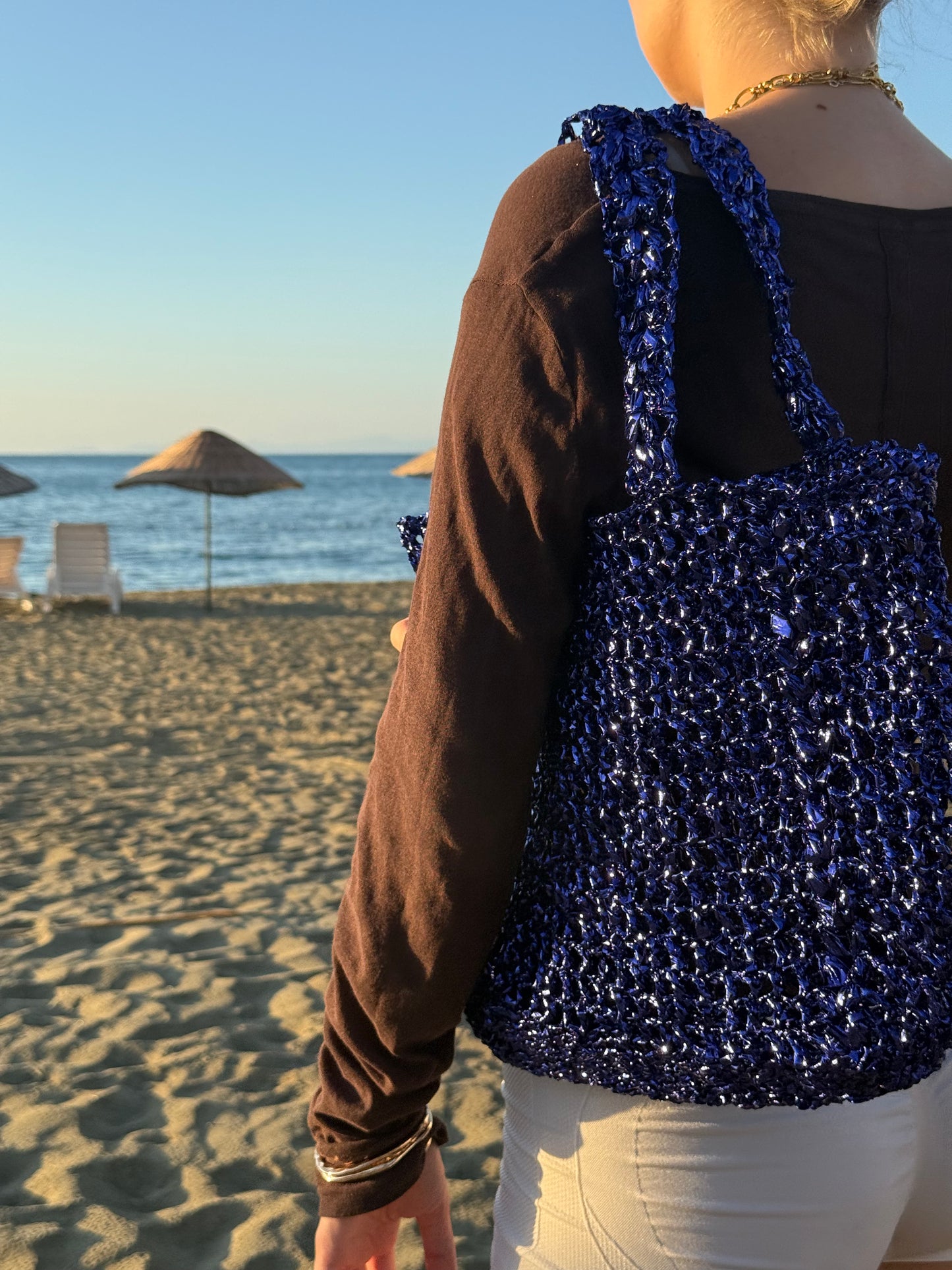 Amethyst Raffia Bag