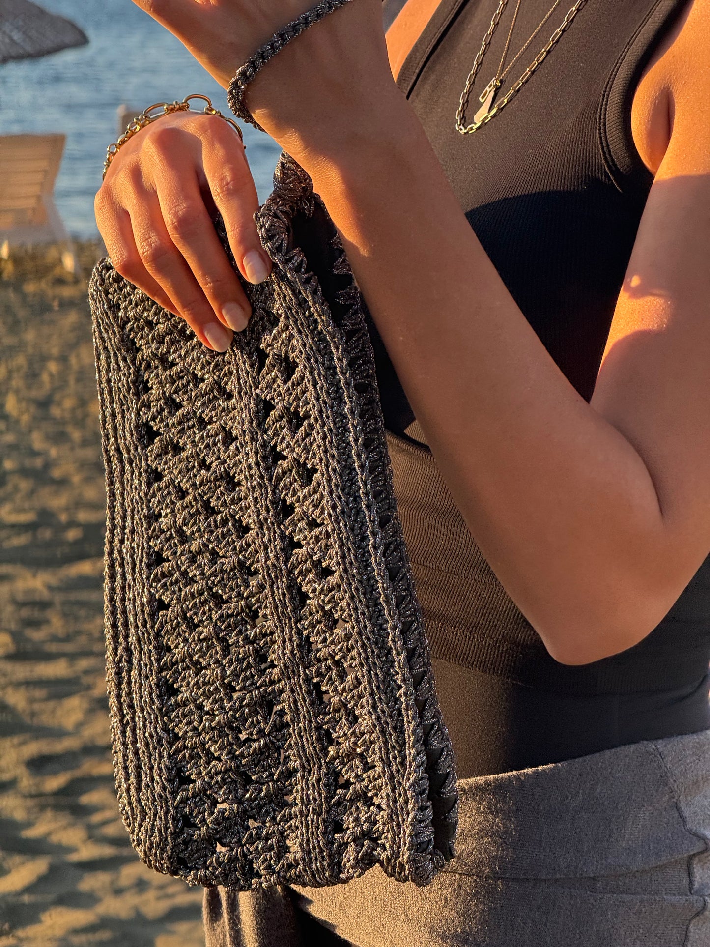 Moonlight Gray Clutch