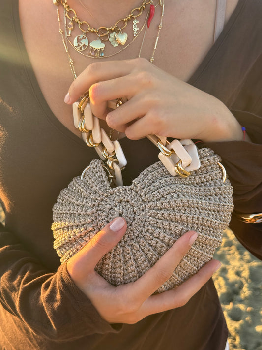 Beige Shell Bag