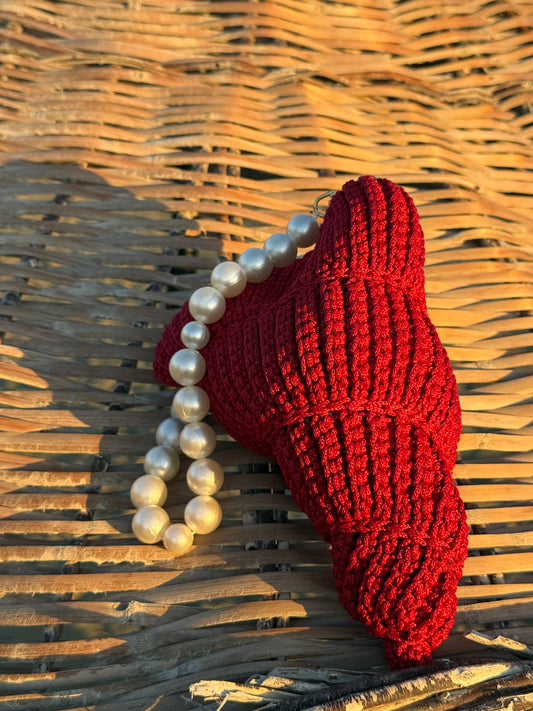 Pearl Spiral Shell Red