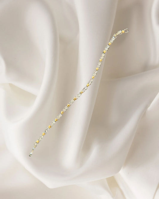 Two-Toned Star Tennis Bracelet