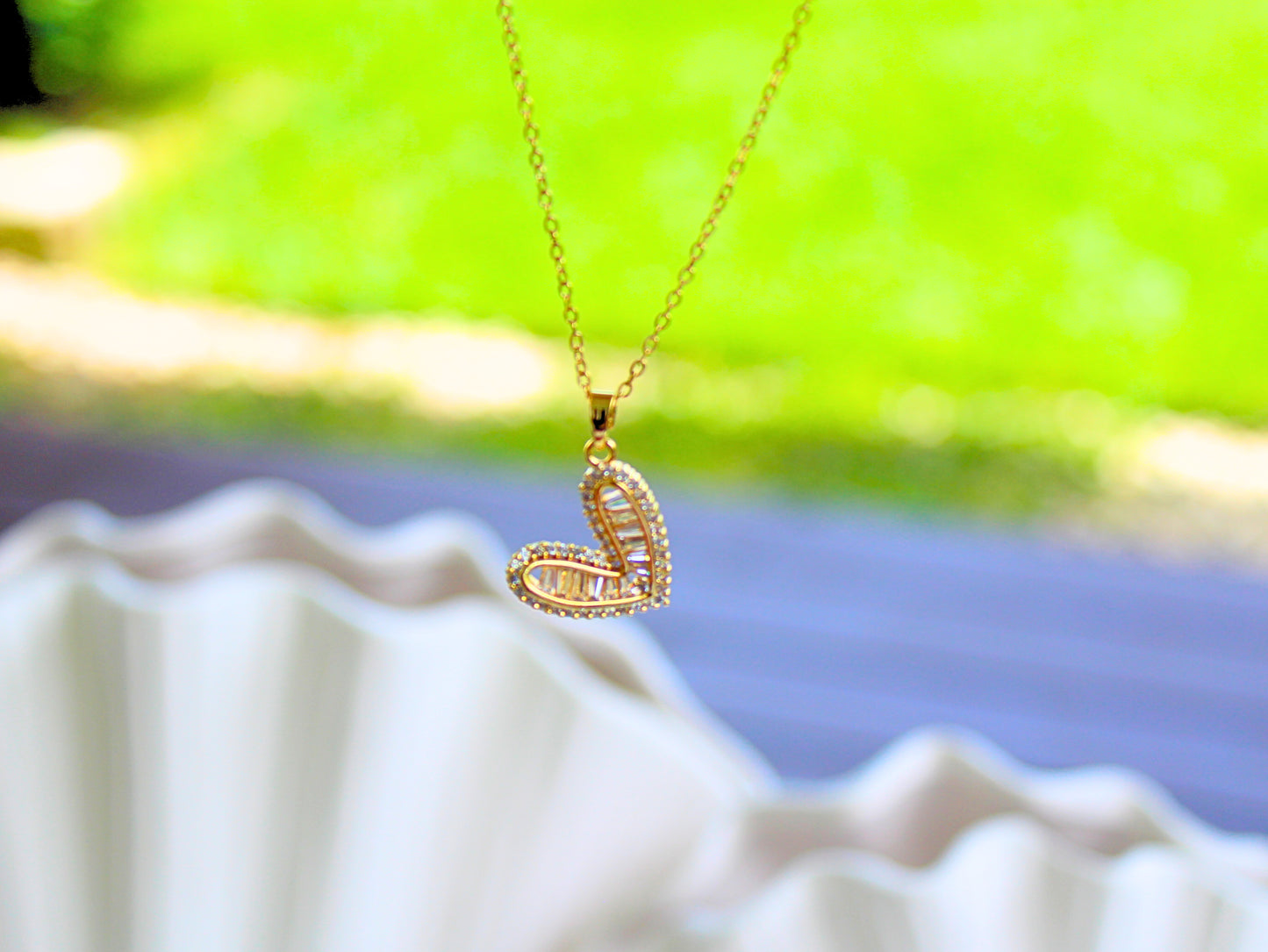 Zircon Heart Necklace