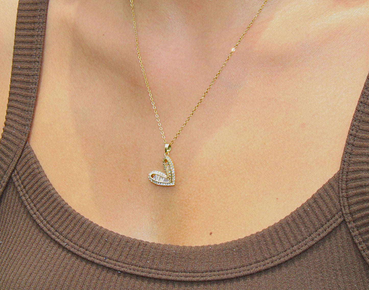 Zircon Heart Necklace