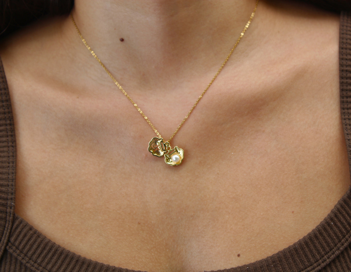 Oyster Locket Necklace