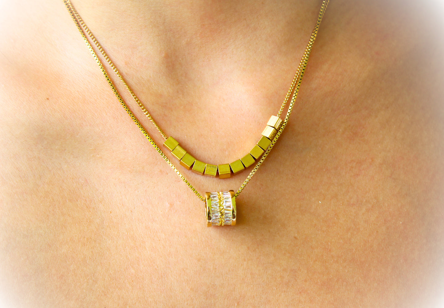 Infinity-Block Necklace