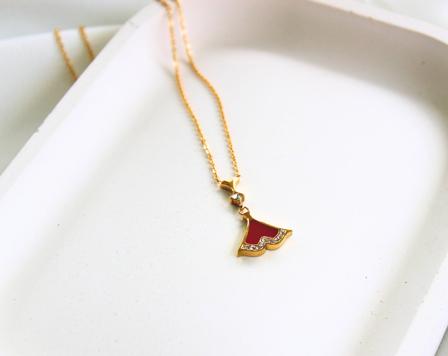 Red Fishtail Necklace