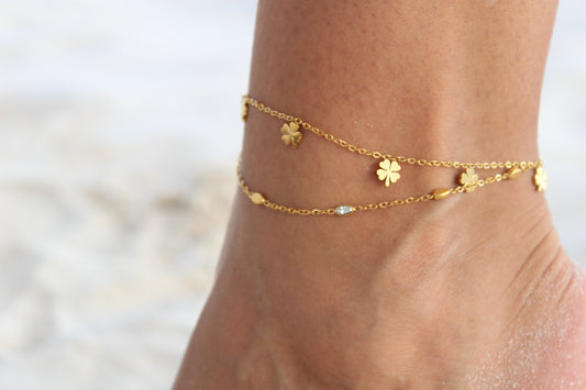 Lucky Clover Anklet