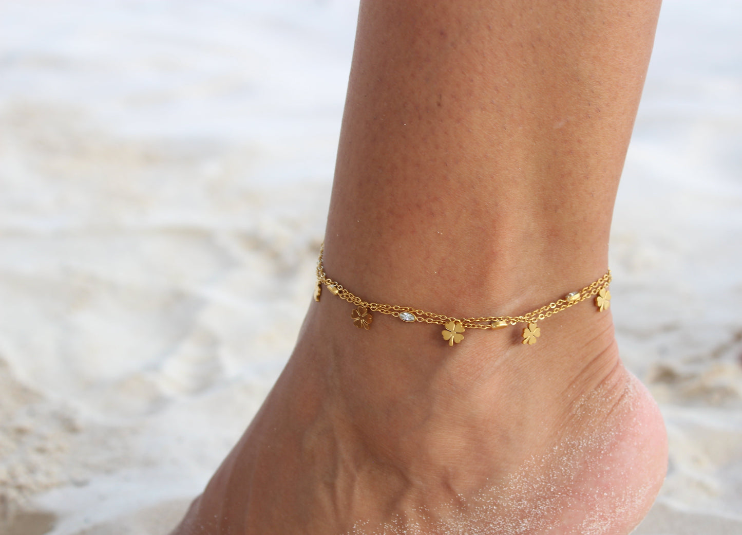 Lucky Clover Anklet