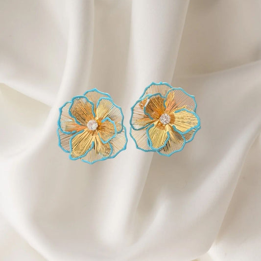 Blue Flower Earrings