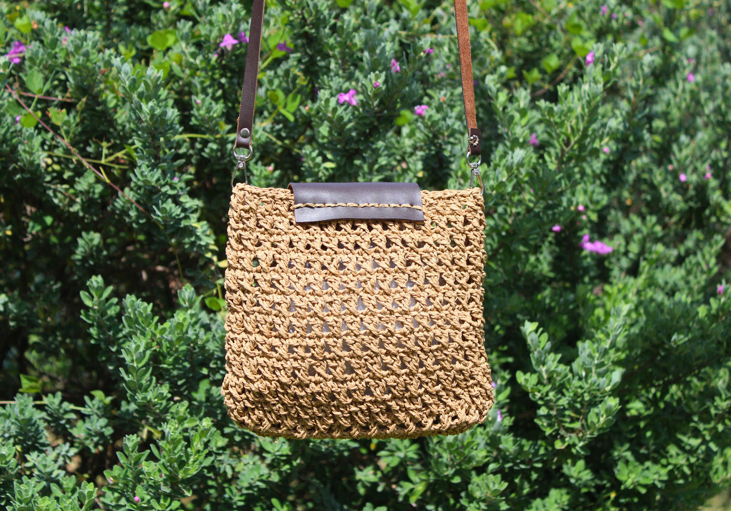 Brown Straw Handmade Bag