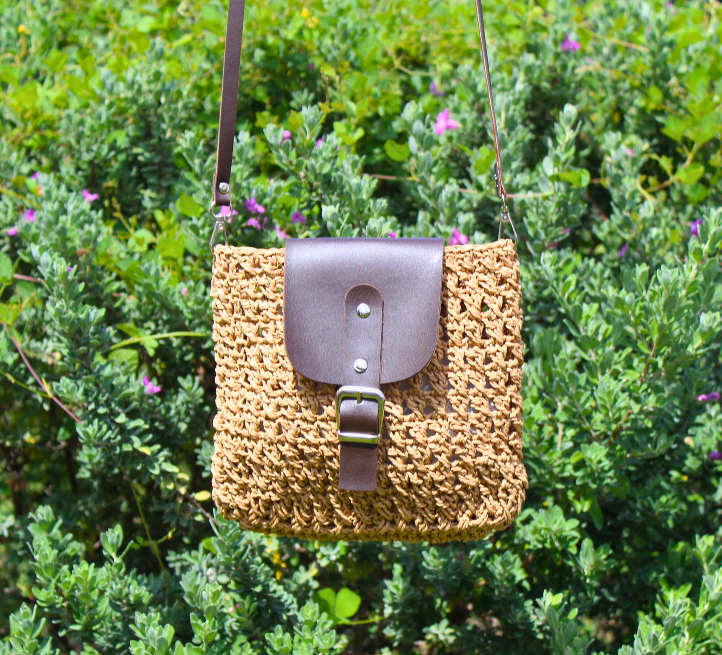 Brown Straw Handmade Bag