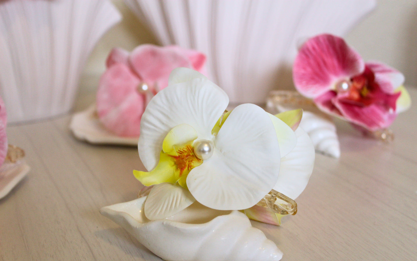 Orchid Flower Hair Claw