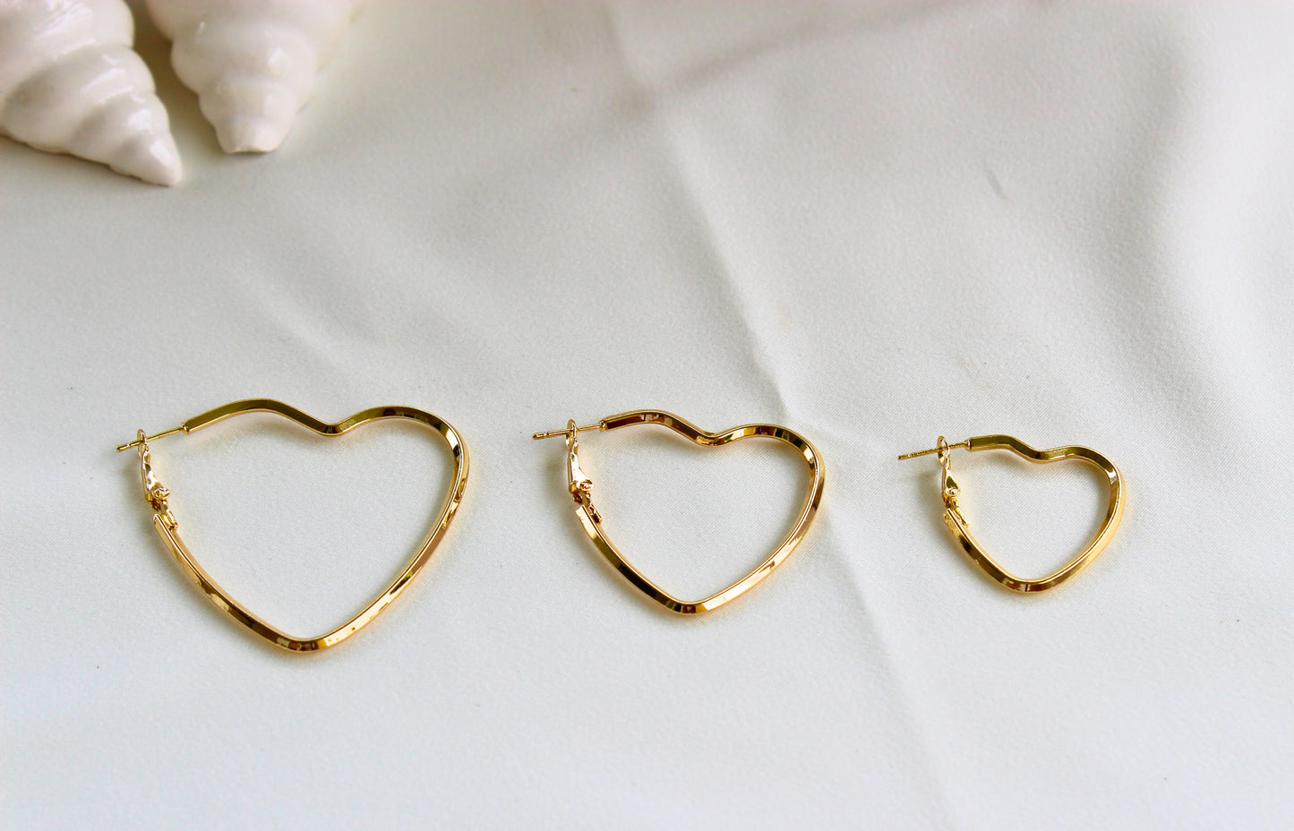 Heart-shaped Hoops