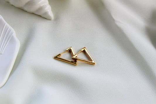 3D Triangular Earrings